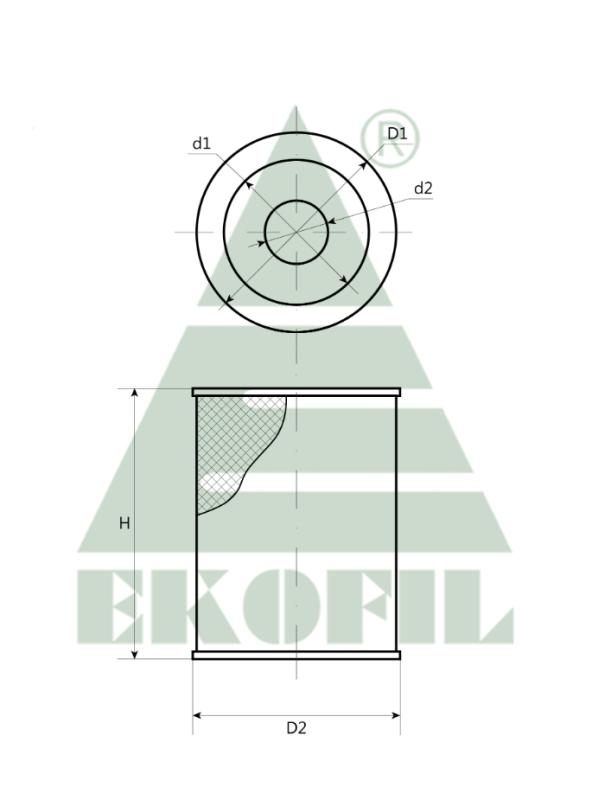 EKO-01.542/2 EKOFIL Воздушный фильтр (эл-нт безопасности) EKO015422