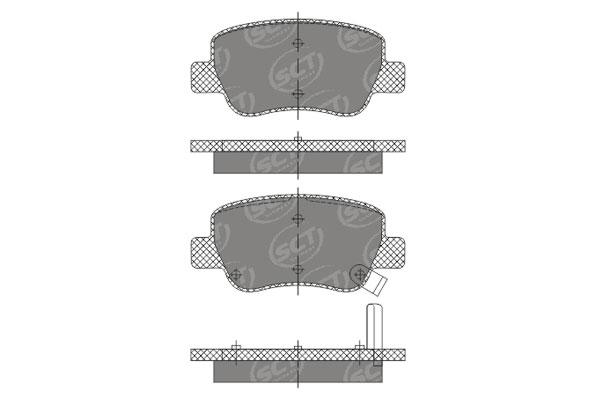 SCT SP 691 Тормозные колодки (комплект 4 шт.) SP691