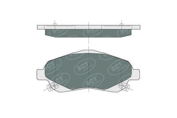 SCT SP 368 Тормозные колодки (комплект 4 шт.)