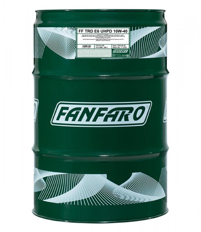 6107 FANFARO TRD E6 UHPD 10W40 208 л. Синтетическое моторное масло 10W-40