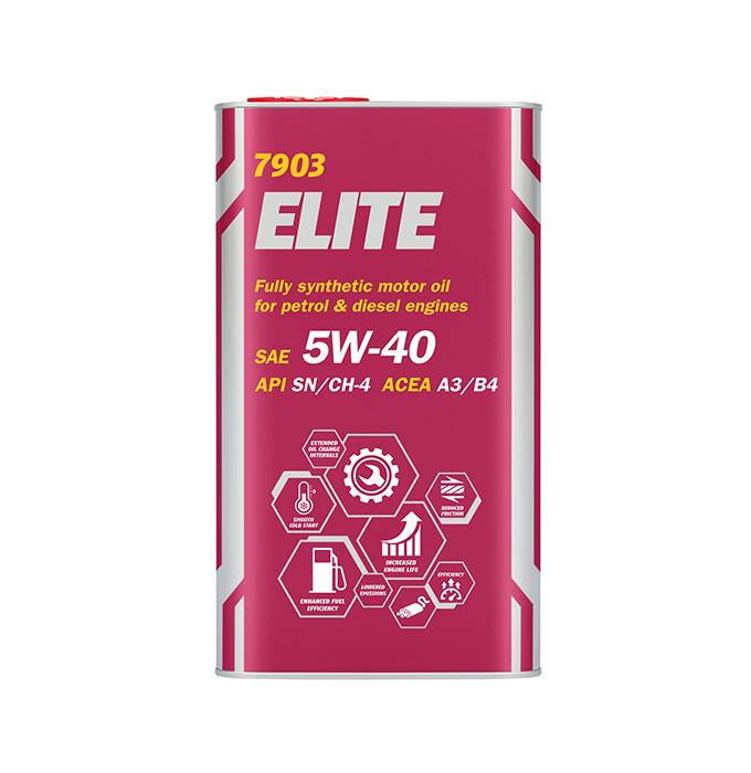 7903 MANNOL ELITE 5W40 4 л. (Metal) Синтетическое моторное масло 5W-40
