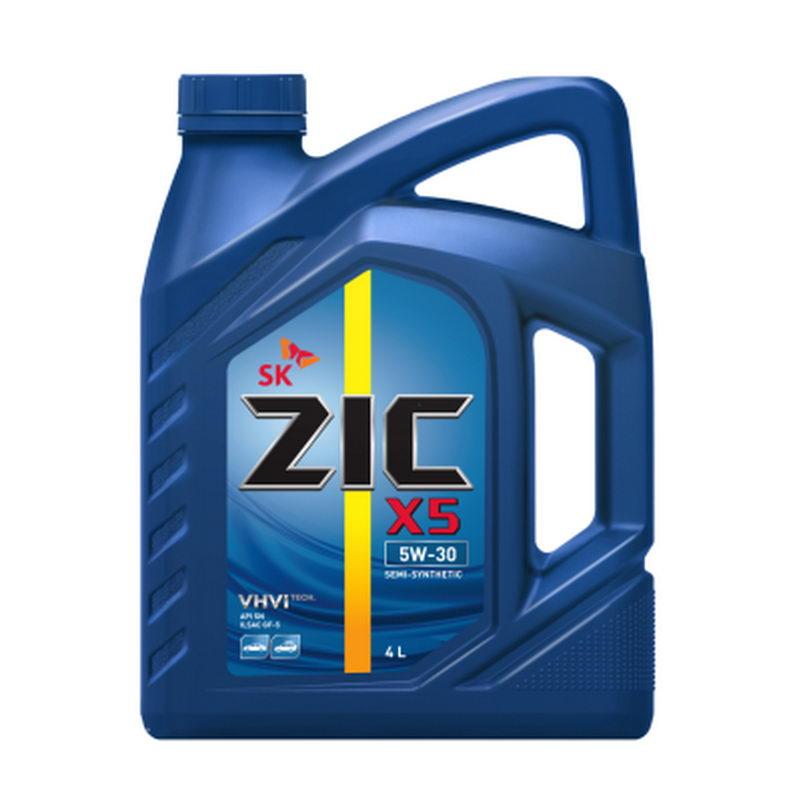 ZIC X5 5W-30 масло моторное полусинтетическое 5W30 4 л.