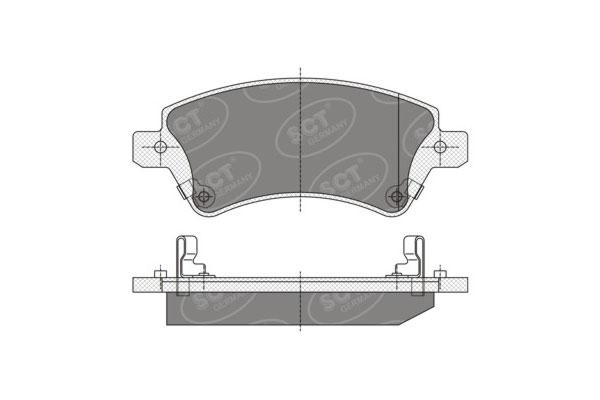 SCT SP 351 Тормозные колодки (комплект 4 шт.)