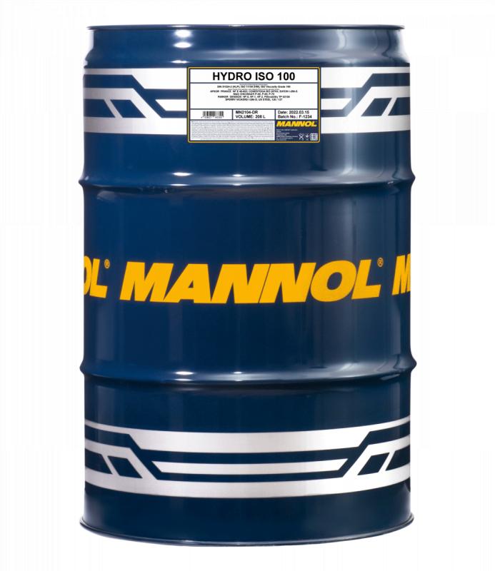 2104 MANNOL HYDRO ISO 100 208 л. Минеральное гидравлическое масло