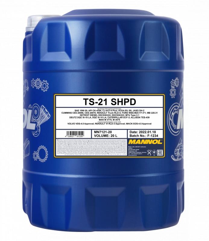 7121 MANNOL TS-21 SHPD 10W30 20 л. Синтетическое моторное масло 10W-30