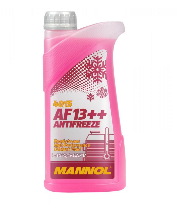 4015 MANNOL ANTIFREEZE AF13++ 1 л. Готовый раствор охлаждающей жидкости антифриз красный 