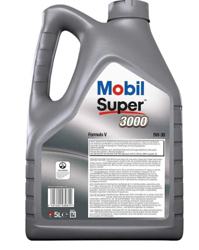 MOBIL SUPER 3000 Formula V 5W30 5 л.(Франция) Синтетическое моторное масло 5W30