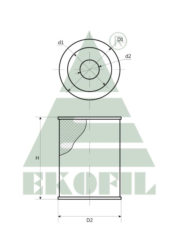 EKO-205 EKOFIL Масляный фильтр (стандарт) EKO205