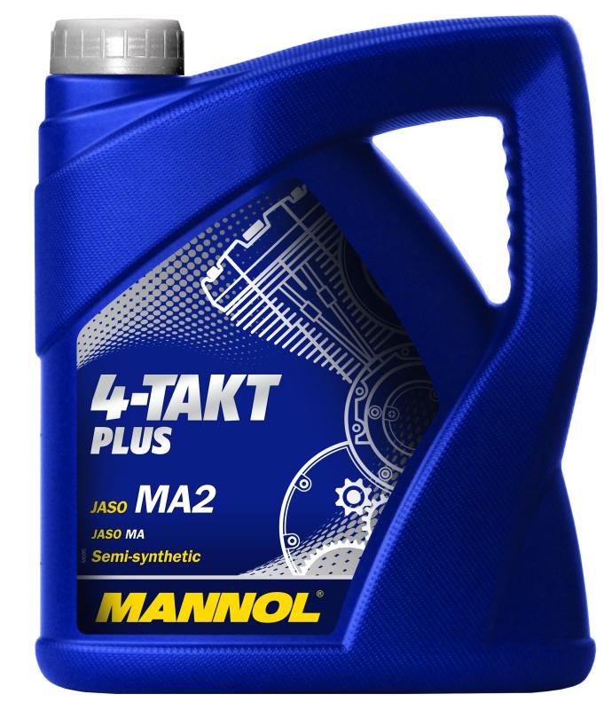 7202 MANNOL 4-TAKT PLUS 10W40 4 л. Полусинтетическое моторное масло для мотоциклов 10W-40