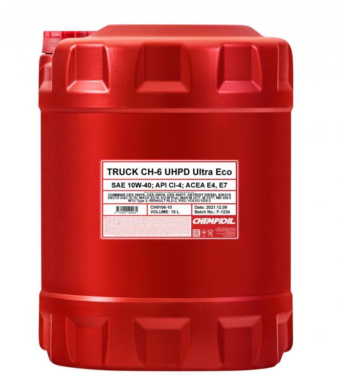 9106 CHEMPIOIL TRUCK ULTRA ECO UHPD CH-6 10W-40 10 л. Синтетическое моторное масло 10W40 