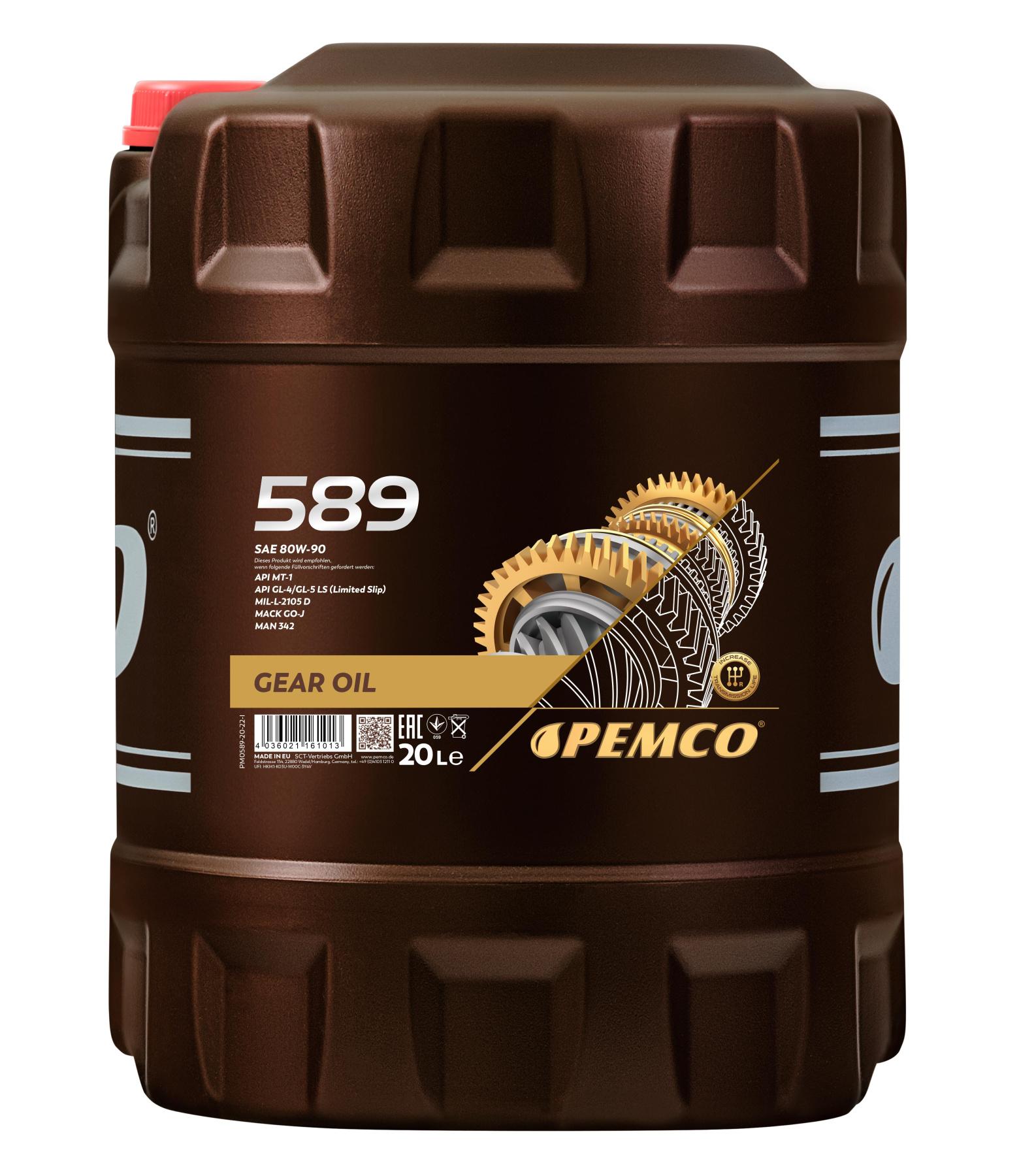 PEMCO 589 80W90 20 л. Минеральное трансмиссионное масло 80W-90 PEMCO 589 80W90 20 л. Минеральное трансмиссионное масло 80W-90