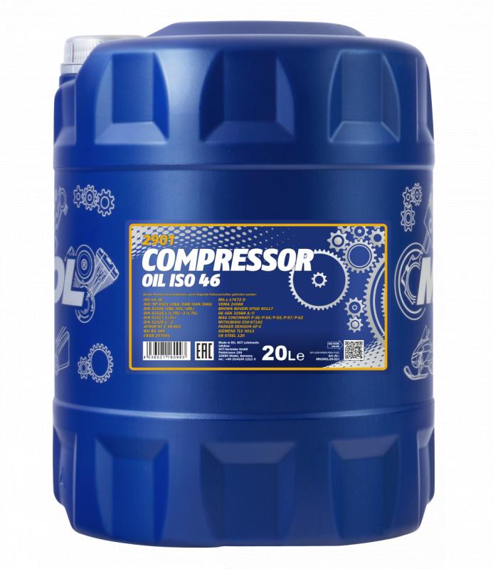 2901 MANNOL COMPRESSOR OIL ISO 46 20 л. Масло для воздушных компрессоров 