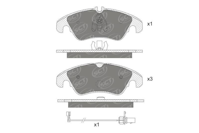 SCT SP 740 Тормозные колодки (комплект 4 шт.) SP740