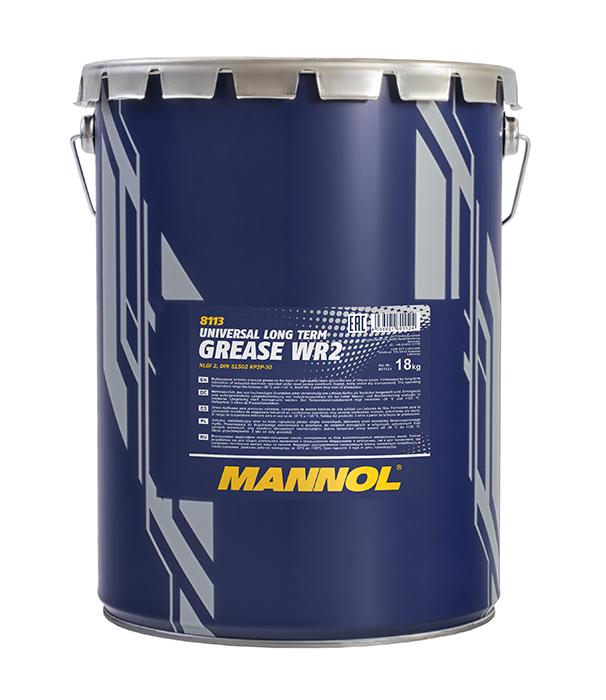 8113 MANNOL WR-2 UNIVERSAL LONG TERM GREASE WR2 18 кг. Пластичная водостойкая смазка