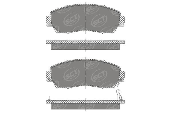 SCT SP 681 Тормозные колодки (комплект 4 шт.) SP681