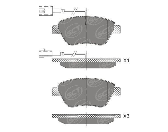 SCT SP 422 Тормозные колодки комплект SP422