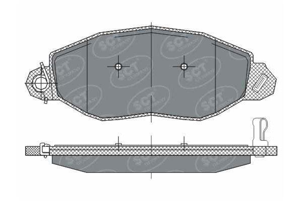 SCT SP 281 Тормозные колодки (комплект 4 шт.) SP281