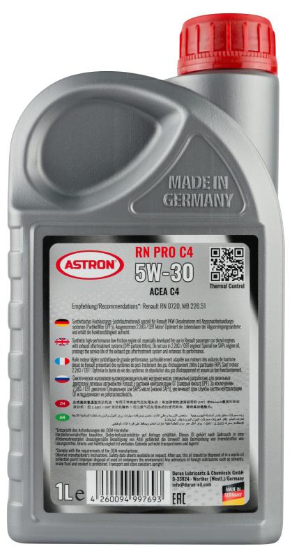 ASTRON GALAXY RN PRO C4 5W30 1 л. Синтетическое моторное масло 5W-30