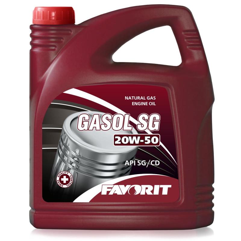 FAVORIT GASOL SG 20W50 5 л. Минеральное моторное масло 20W-50