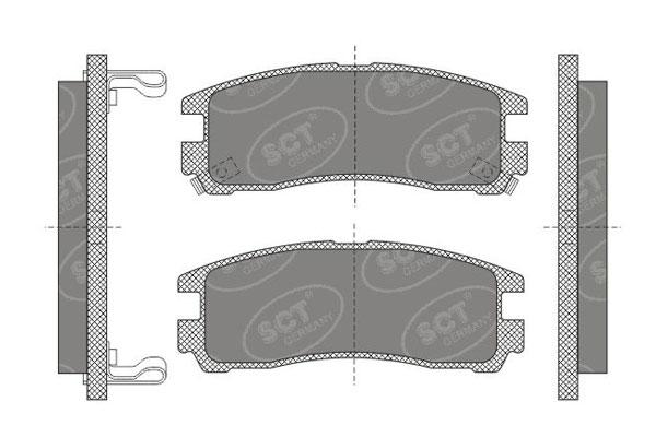 SCT SP 651 Тормозные колодки (комплект 4 шт.) SP651