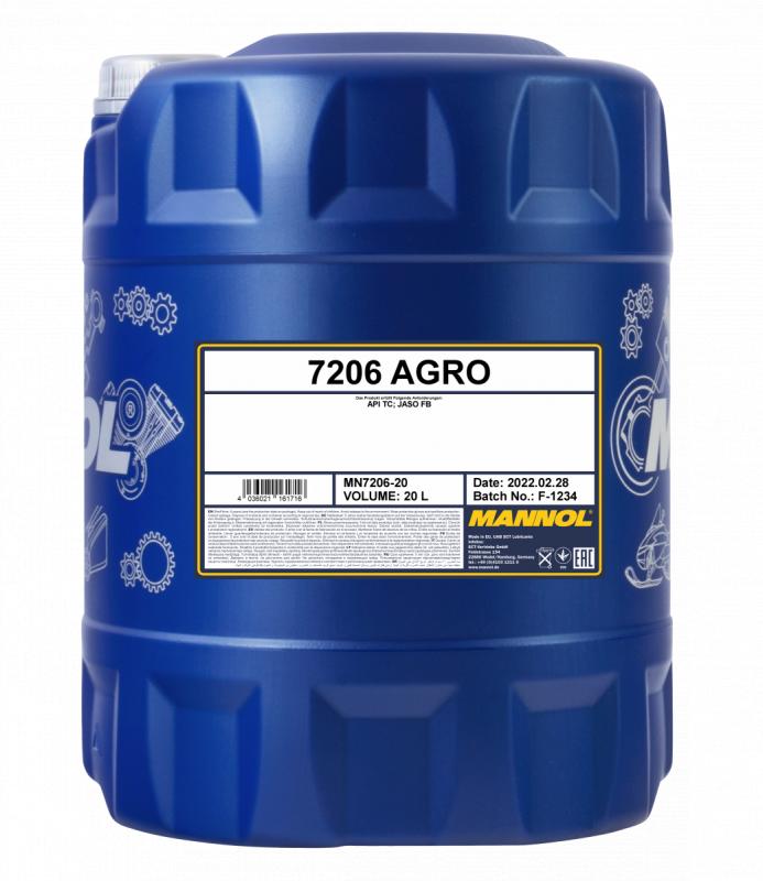 7206 MANNOL AGRO 20 л. Моторное масло для 2Т двигателей садового оборудования