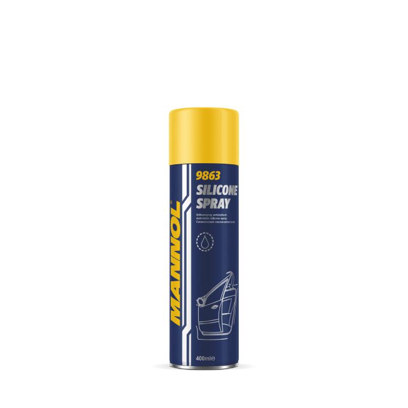 9863 MANNOL SILICON SPRAY 400 мл. Силиконовая водоотталкивающая смазка