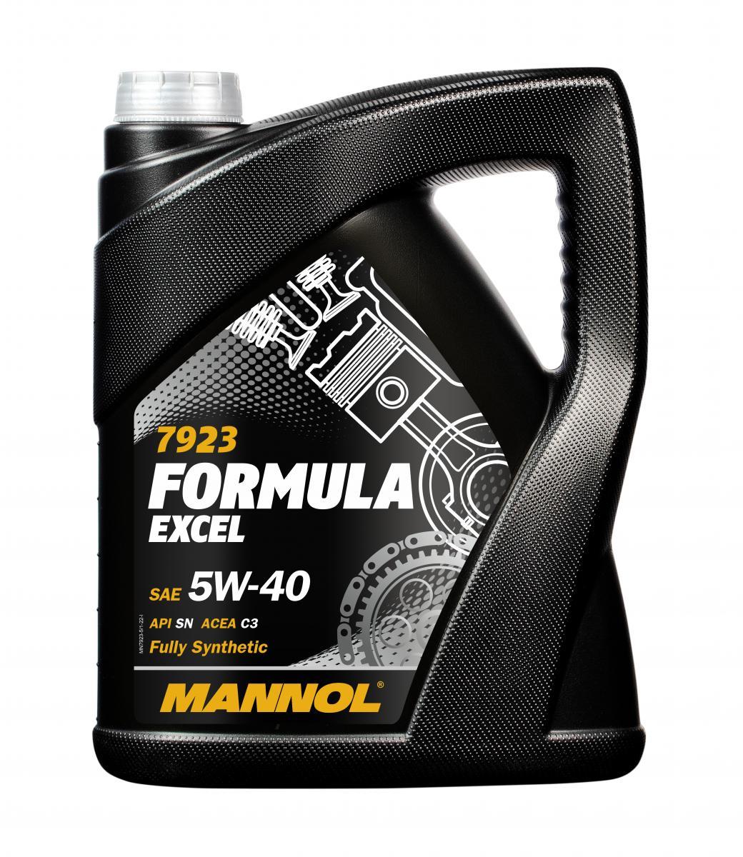 7923 MANNOL FORMULA EXCEL 5W40 5 л. Синтетическое моторное масло 5W-40 7923 MANNOL FORMULA EXCEL 5W40 5 л. Синтетическое моторное масло 5W-40