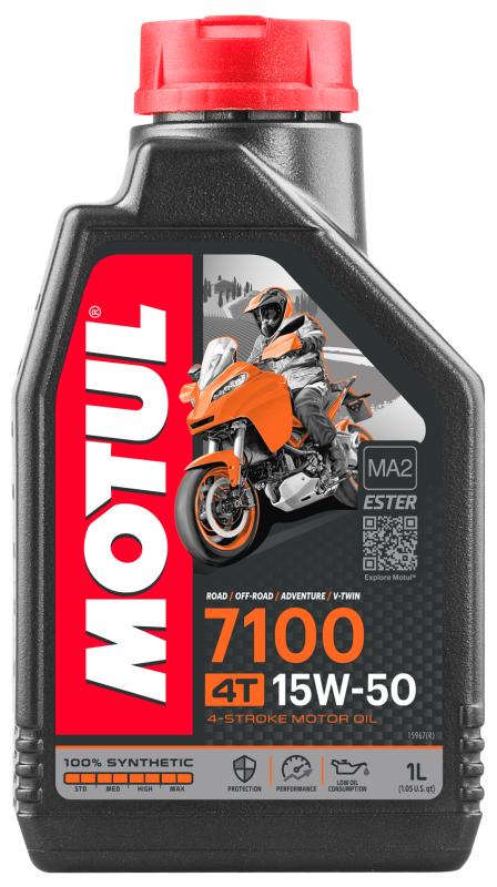 MOTUL 7100 4T 15W50 1 л. Синтетическое моторное масло 15W-50
