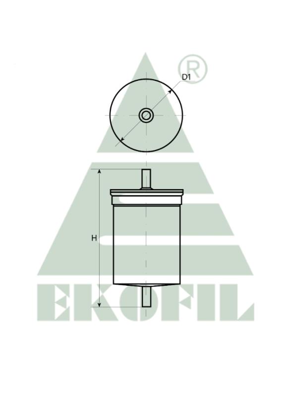 EKO-03.05 EKOFIL Топливный фильтр (клипсы, пластиковый корпус)
