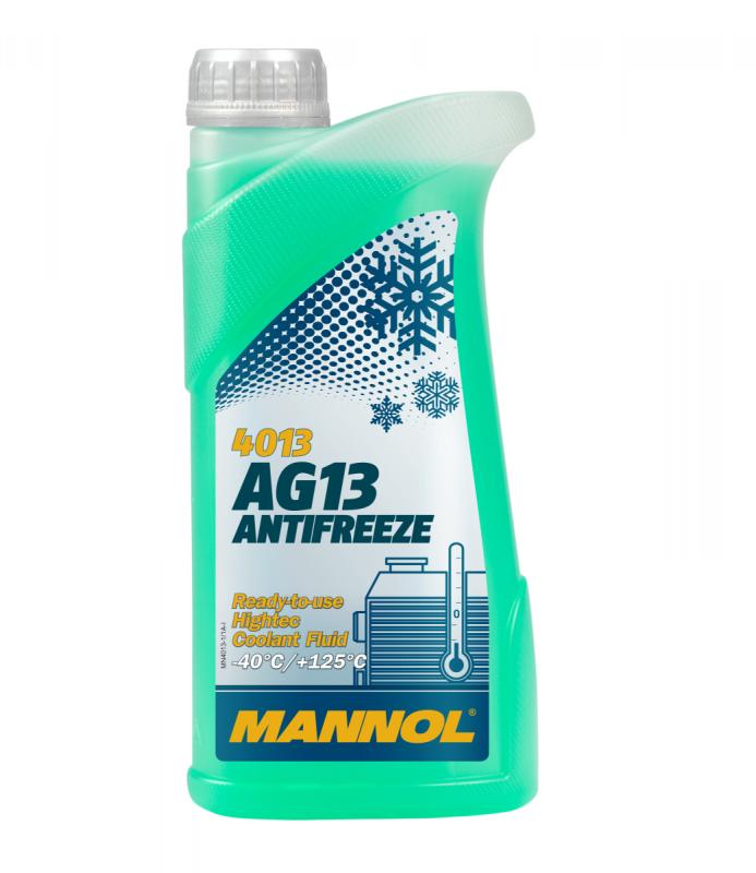 4013 MANNOL ANTIFREEZE HIGHTER AG13 1 л. Готовый раствор охлаждающей жидкости зеленый