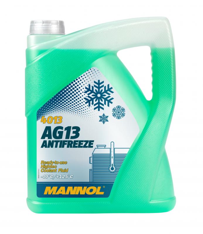 4013 MANNOL ANTIFREEZE HIGHTER AG13 5 л. Готовый раствор охлаждающей жидкости зеленый
