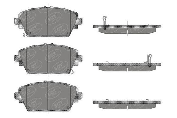 SCT SP 442 Тормозные колодки (комплект 4 шт.) SP442