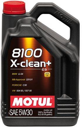MOTUL 8100 X-CLEAN+ 5W30 5 л. Синтетическое моторное масло 5W-30