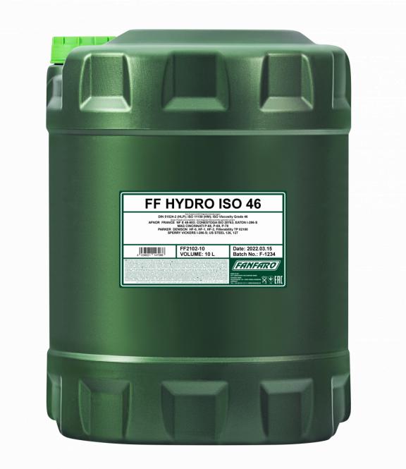 2102 FANFARO HYDRO ISO 46 10 л. Минеральное гидравлическое масло