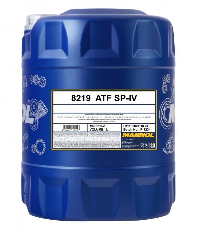 8219 MANNOL ATF SP-IV 20 л. Синтетическое трансмиссионное масло