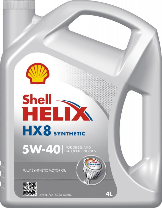 Shell Helix HX8 Syn 5W-40 4 л. масло моторное синтетическое 5W40