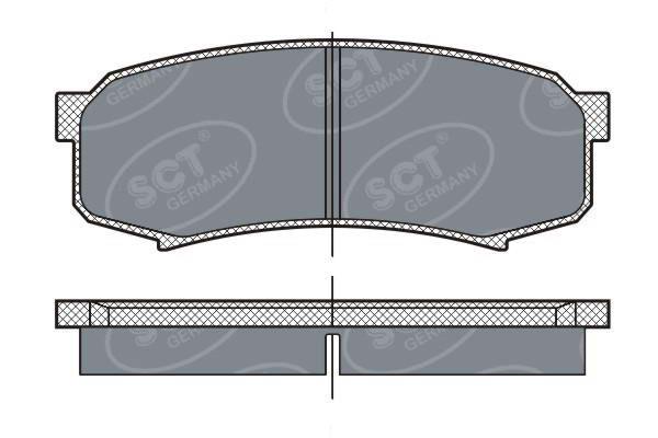 SCT SP 279 Тормозные колодки (комплект 4 шт.) SP279