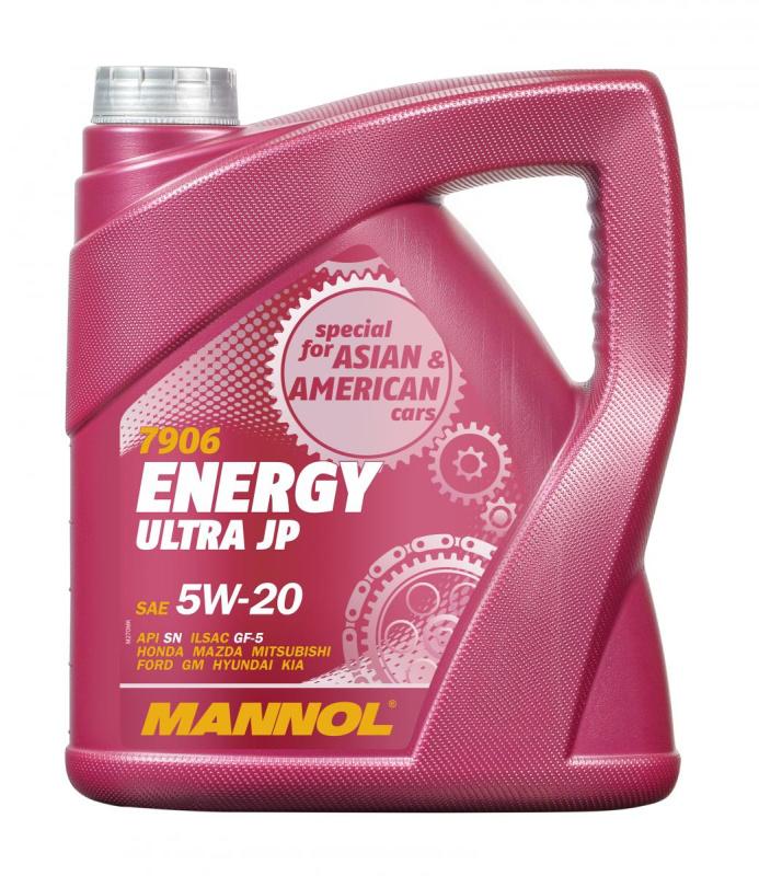 7906 MANNOL ENERGY ULTRA JP 5W20 4 л. Синтетическое мотороное масло 5W20