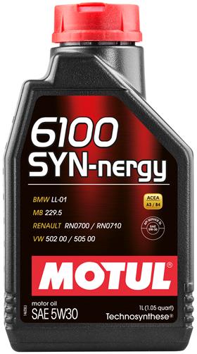 MOTUL 6100 SYN-NERGY 5W30 1 л. Синтетическое моторное масло 5W-30