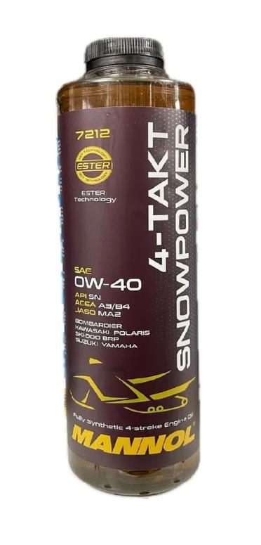 7212 MANNOL 4-TAKT SNOWPOWER 0W40 0,95 л. Синтетическое моторное масло для снегоходов 0W-40 7212 MANNOL 4-TAKT SNOWPOWER 0W40 0,95 л. Синтетическое моторное масло для снегоходов 0W-40