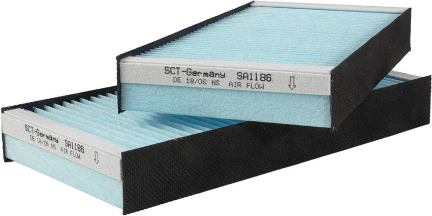 SCT SA 1186 (компл. 2 шт.) Салонный фильтр SA1186 SCT SA 1186 (компл. 2 шт.) Салонный фильтр SA1186