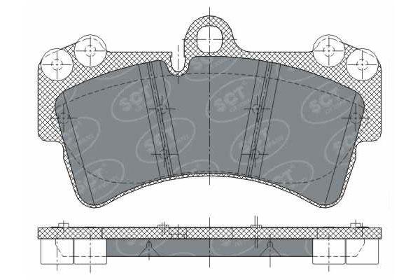 SCT SP 280 Тормозные колодки (комплект 4 шт.) SP280