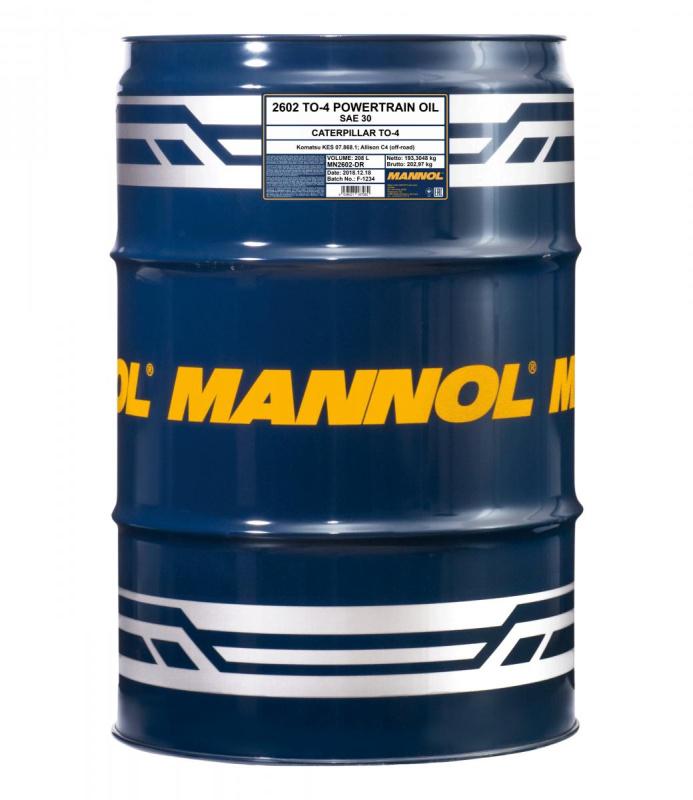 2602 MANNOL TO-4 POWERTRAIN OIL 30W 208 л. Трансмисионное гидравлическое масло 30W