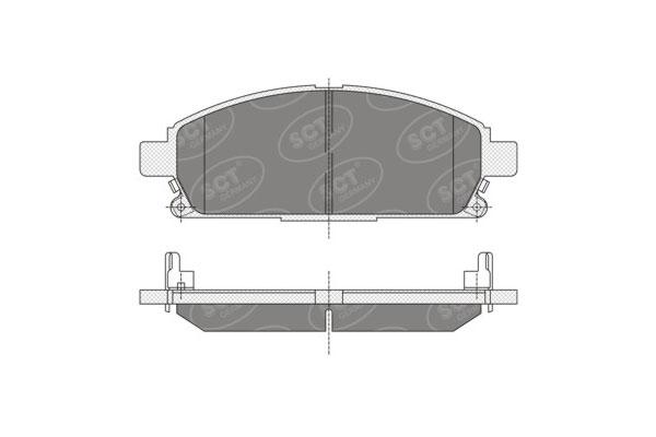 SCT SP 338 Тормозные колодки (комплект 4 шт.)