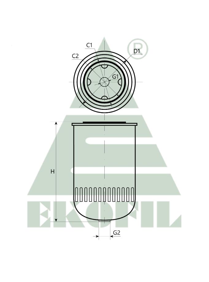 EKO-02.285 EKOFIL Масляный фильтр EKO02285 EKO-02.285 EKOFIL Масляный фильтр EKO02285