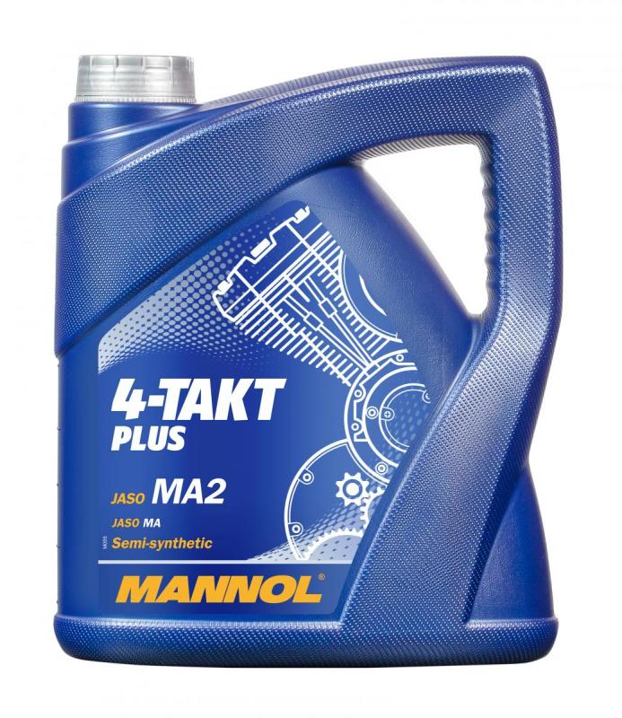 7202 MANNOL 4-TAKT PLUS 10W40 4 л. Полусинтетическое моторное масло для мотоциклов 10W-40
