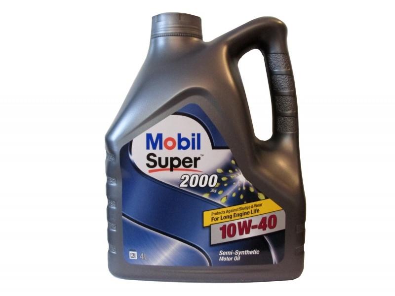 MOBIL SUPER 2000 X1 10W-40 , масло моторное полусинтетическое 10W40 4 л.