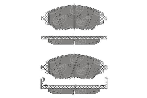 SCT SP 665 Тормозные колодки (комплект 4 шт.) SP665