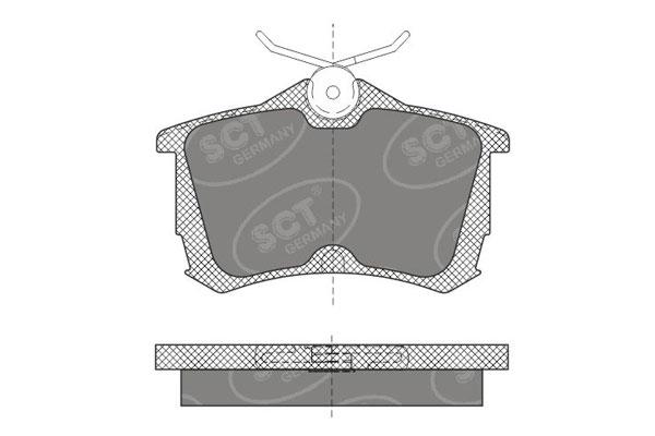 SCT SP 607 Тормозные колодки (комплект 4 шт.) SP607