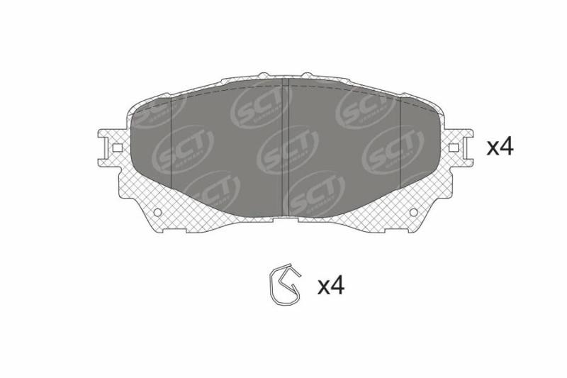 SCT SP 723 Тормозные колодки (комплект 4 шт.) SP723